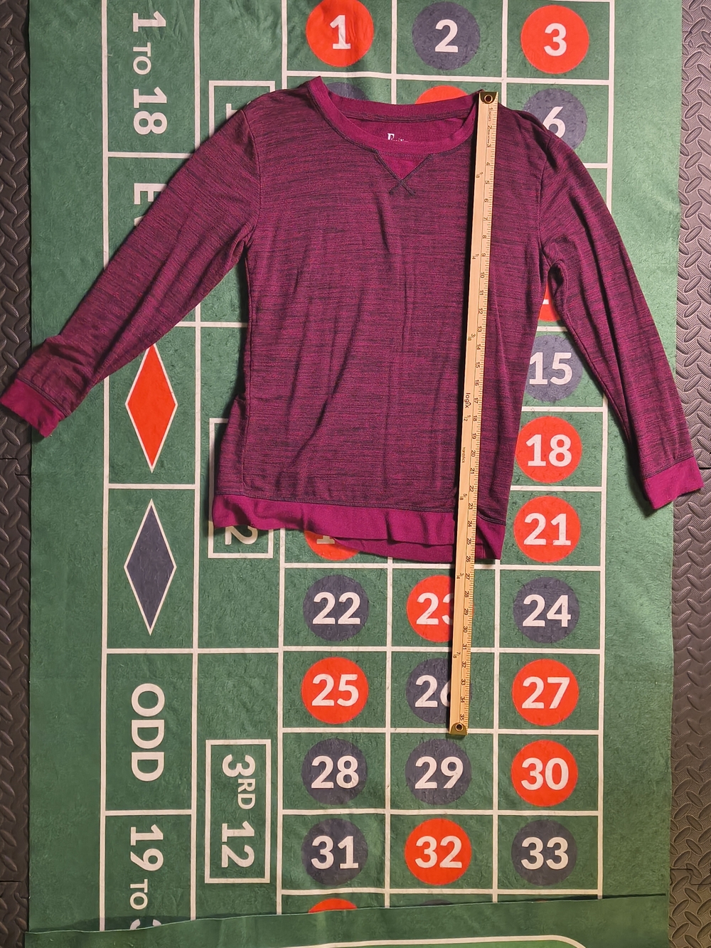 Felina Burgundy Black Heathered Lounge Top Long Sleeve Womenâs Small - Picture 4 of 15